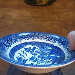 Set Of 2 Blue Willow Salad Bowls